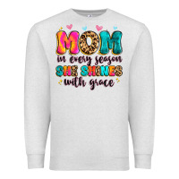 Oatmeal Heather mom in every season she shines with grace Premium Sweatshirt - Artiststas
