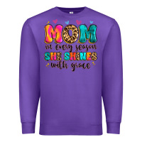 Purple mom in every season she shines with grace Premium Sweatshirt - Artiststas