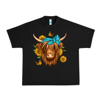 Black sunflower long haired cow Urban Heavy Tee - Jasminsmagicworld