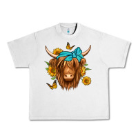 Lunar Rock sunflower long haired cow Urban Heavy Tee - Jasminsmagicworld