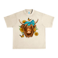 Sandshell sunflower long haired cow Urban Heavy Tee - Jasminsmagicworld