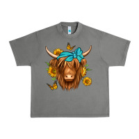 Tornado sunflower long haired cow Urban Heavy Tee - Jasminsmagicworld