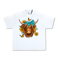 White sunflower long haired cow Urban Heavy Tee - Jasminsmagicworld