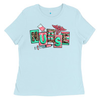 Baby Blue nurse Ladies Tee - RanaPortraitStore