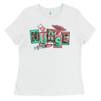 White nurse Ladies Tee - RanaPortraitStore