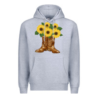 Heather Grey cowgirl boots Premium Hoodie - Bettercallsaul