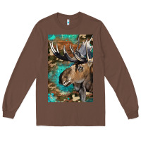 Chestnut Western Camo Moose Long Sleeve Tee - LillyAllenDesigns