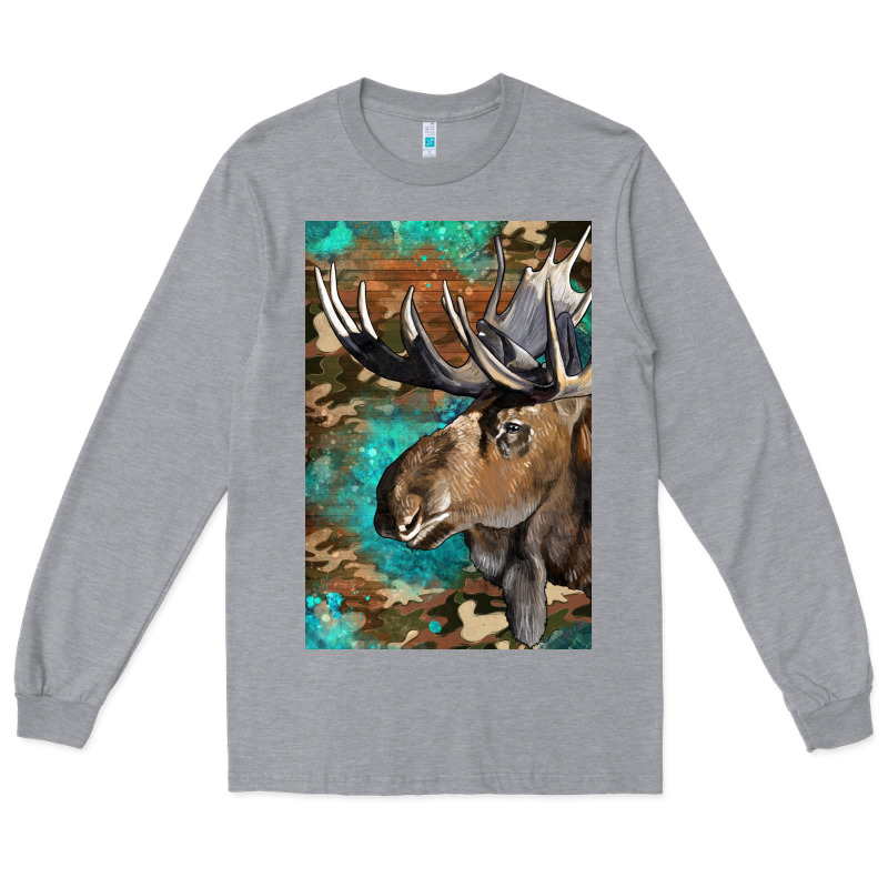 Western Camo Moose Long Sleeve Tee by LillyAllenDesigns | Teevron