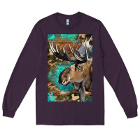 Plum Western Camo Moose Long Sleeve Tee - LillyAllenDesigns