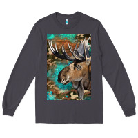 Smoke Western Camo Moose Long Sleeve Tee - LillyAllenDesigns