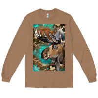 Toasted Coconut Western Camo Moose Long Sleeve Tee - LillyAllenDesigns