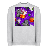 Heather Grey tombstone and ghosts seamless paternal Heavyweight Sweatshirt - BundleAndBundleShop