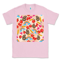 Bubblegum Pink back to school seamless pattern 6 (3600x3600) Classic Tee - AdoDesignShop