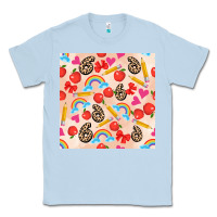 Dusty Blue back to school seamless pattern 6 (3600x3600) Classic Tee - AdoDesignShop