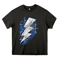 Asphalt volleyball lightning bolt Heavy Core Tee - Zillion Design Studio