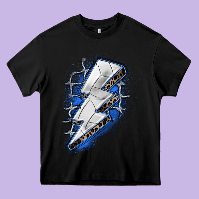 Volleyball Lightning Bolt Heavy Core Tee Designed By Zillion Design Studio