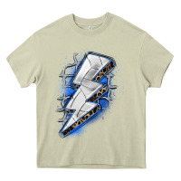 Mossy volleyball lightning bolt Heavy Core Tee - Zillion Design Studio