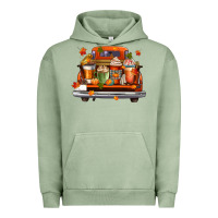 Pigment Oil Green coffee cups truck Urban Hoodie - CowGirlArtShop