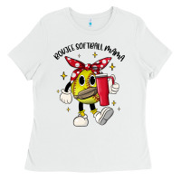 White boujee softball mama Ladies Tee - JahusDesignShop