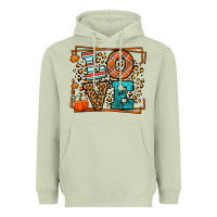 Matcha Fall Autumn Leopard Love Heavyweight Hoodie - LillyAllenDesigns