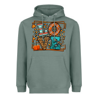 Sage Fall Autumn Leopard Love Heavyweight Hoodie - LillyAllenDesigns