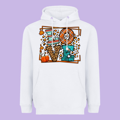 Fall Autumn Leopard Love Heavyweight Hoodie Designed By Lillyallendesigns