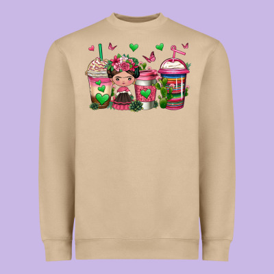 Mexican Coffee Cups Cafecito Heavyweight Sweatshirt Designed By Jasminsmagicworld