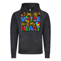 Vintage Black i am his voice he is my heart Vintage Hoodie - JahusDesignShop