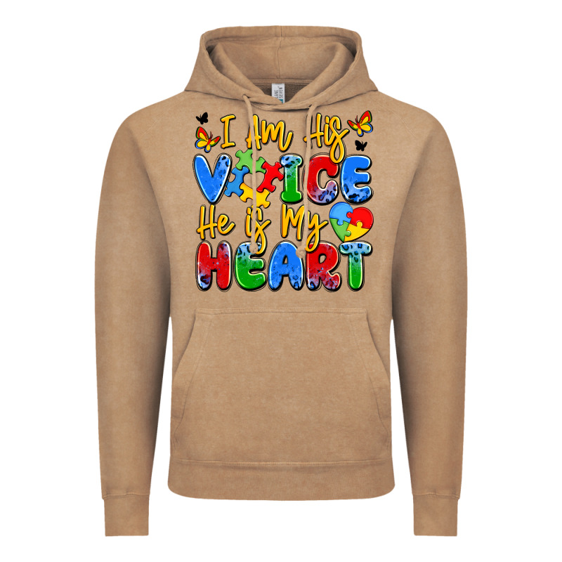 I Am His Voice He Is My Heart Vintage Hoodie by JahusDesignShop | Teevron