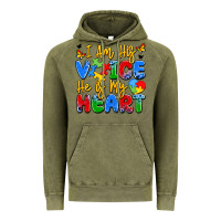 Vintage Olive i am his voice he is my heart Vintage Hoodie - JahusDesignShop