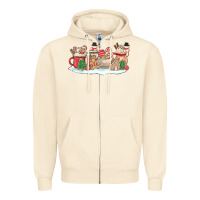 Sandshell christmas cookie coffe cups Zipper Hoodie - MaliasSmallBusiness