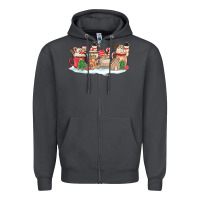 Smoke christmas cookie coffe cups Zipper Hoodie - MaliasSmallBusiness