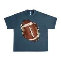 Midnight Navy football cowhide leopard patch Urban Heavy Tee - JahusDesignShop
