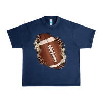 Navy football cowhide leopard patch Urban Heavy Tee - JahusDesignShop