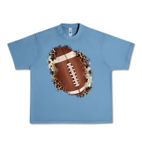 Pebble Blue football cowhide leopard patch Urban Heavy Tee - JahusDesignShop