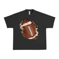 Pigment Black football cowhide leopard patch Urban Heavy Tee - JahusDesignShop