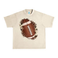 Sandshell football cowhide leopard patch Urban Heavy Tee - JahusDesignShop
