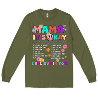 Army Green mama it's okay Long Sleeve Tee - JahusDesignShop