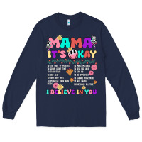 Navy mama it's okay Long Sleeve Tee - JahusDesignShop