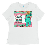 White not all angels have wings blonde nurse Ladies Tee - RanaPortraitStore