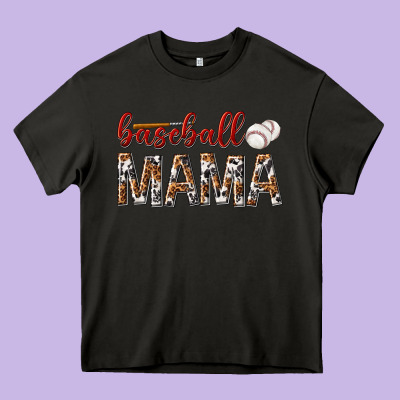 Baseball Mama Heavy Core Tee Designed By Texasbilliewilder