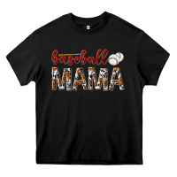 Black baseball mama Heavy Core Tee - texasbilliewilder