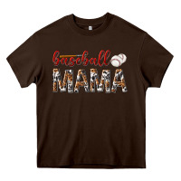 Chocolate Brown baseball mama Heavy Core Tee - texasbilliewilder