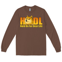 Chestnut hodl hold on for dear life dogecoin Long Sleeve Tee - Jasminsmagicworld