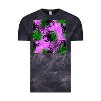 Cloud Black halloween spider green leopard seamless pattern Vintage Tee - BundleAndBundleShop