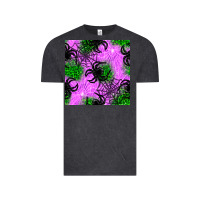 Vintage Black halloween spider green leopard seamless pattern Vintage Tee - BundleAndBundleShop