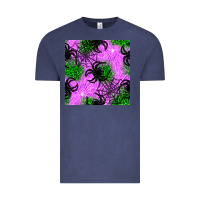 Vintage Denim halloween spider green leopard seamless pattern Vintage Tee - BundleAndBundleShop