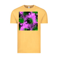 Vintage Mustard halloween spider green leopard seamless pattern Vintage Tee - BundleAndBundleShop