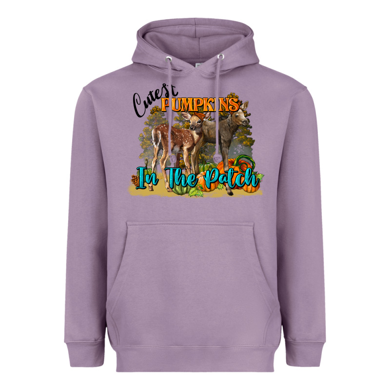 Fall Cutest Pumpkin In The Patch Deer Heavyweight Hoodie by LillyAllenDesigns | Teevron