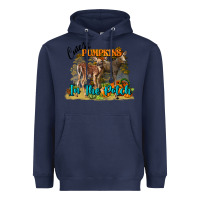 Navy Fall Cutest Pumpkin In The Patch Deer Heavyweight Hoodie - LillyAllenDesigns